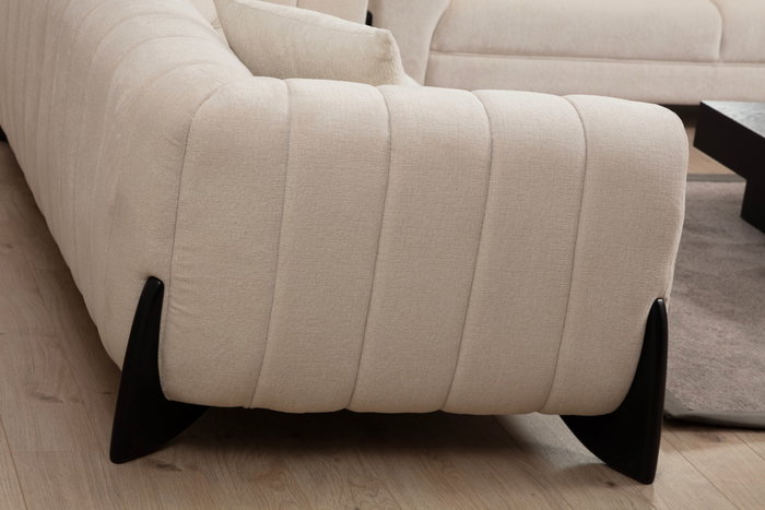 Atelier Del Sofa Sofá 3 Plazas Blanco Confortable y Elegante 248 cm